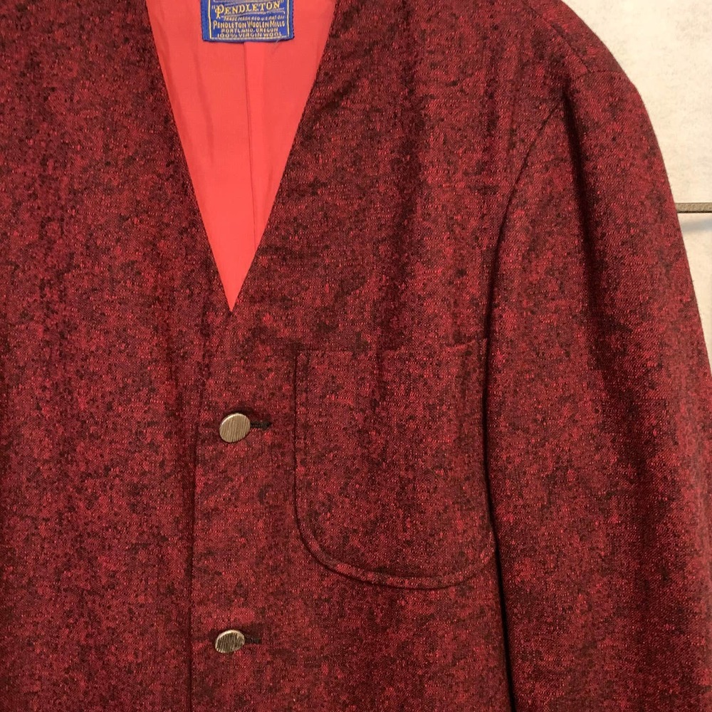 Pendleton Wool Vintage Collarless Blazer Women's - image 2